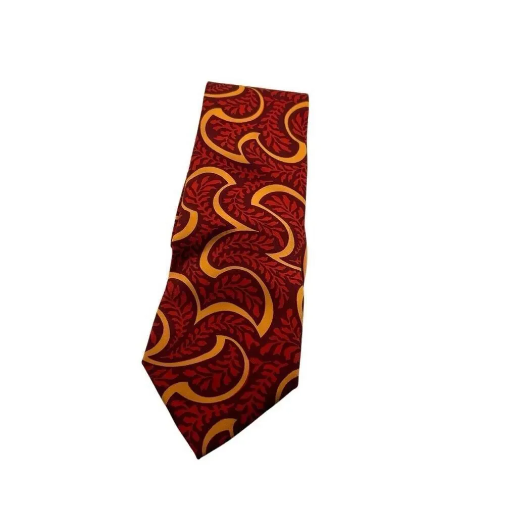 Holiday & Brown London Special Re-Edition NWT Red and Orange Silk Tie Necktie